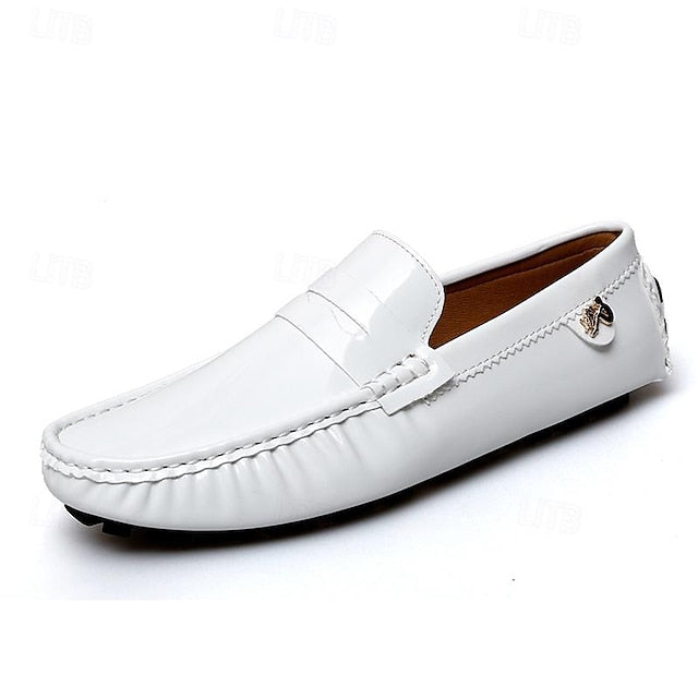 Penny Slip-Ons Loafers Driving Men's Leather PU
