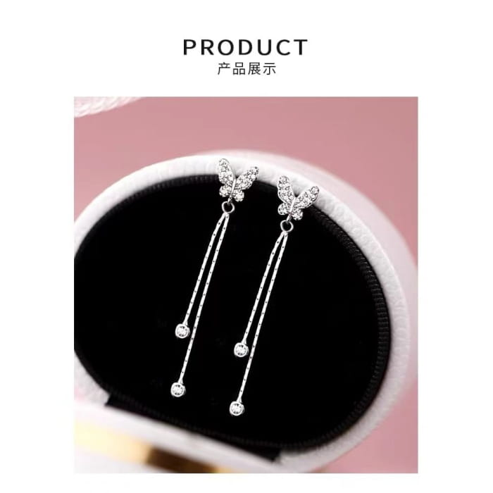 Butterfly Alloy Threader Earring