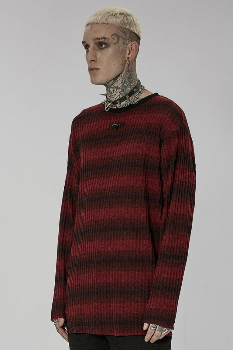 Men's Steampunk Sweater - Striped, Long Sleeve, 2 Colors