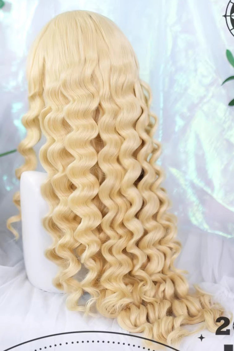 Blonde Wispy Bangs Long Ringlets Sweet Lolita Wig