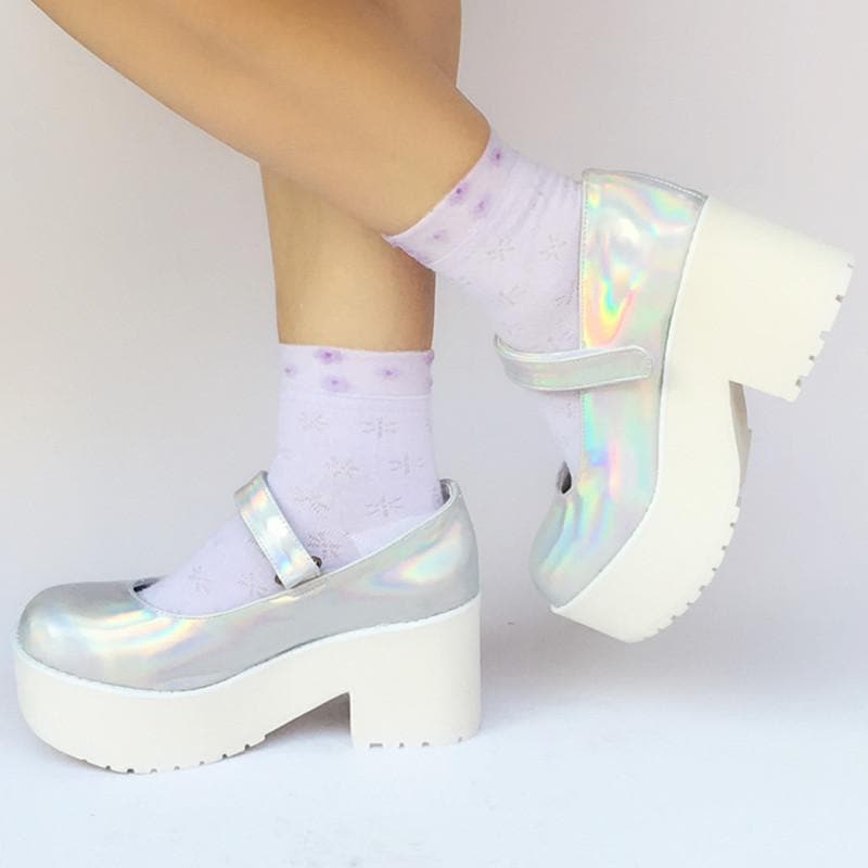 Made Laser Custom Shoes Hologram SP168086 Platform