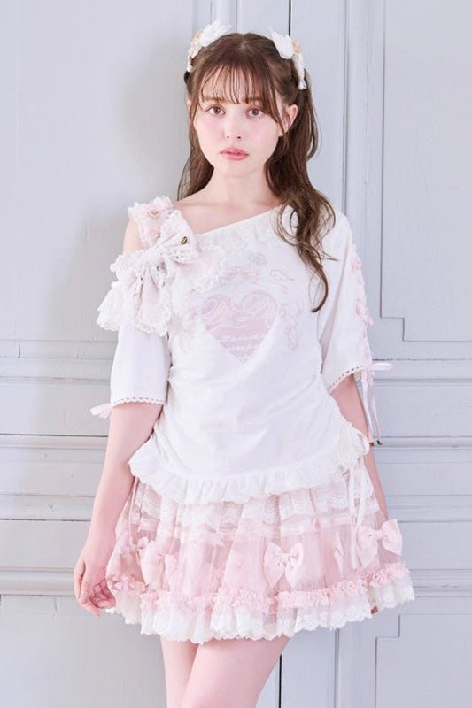 Sweet Ruffle Bow Lace Plus Size Japanese Skirt - Sweet Lolita
