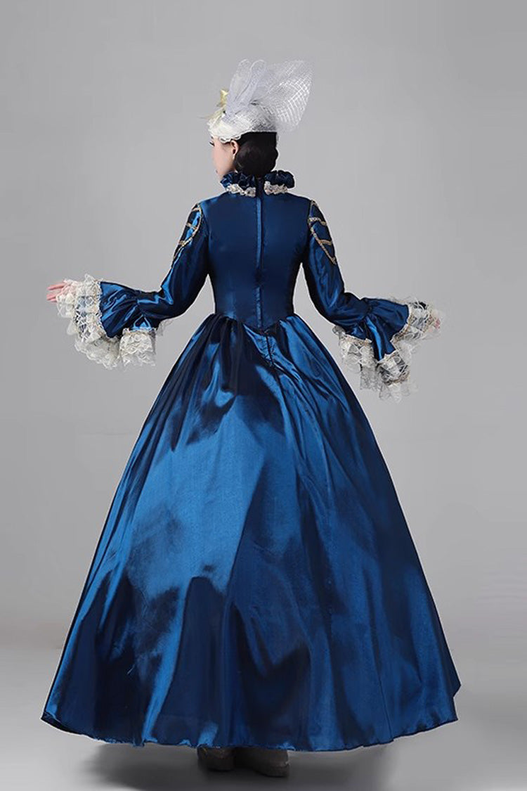 British Embroidered Medieval Victorian Gown - Vintage Court Style