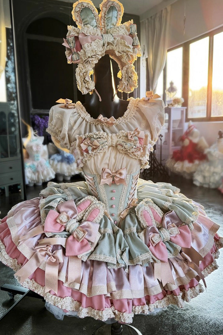 Ribbon Dance Sweet Princess Lolita Dress with Multi-Layered Ruffles