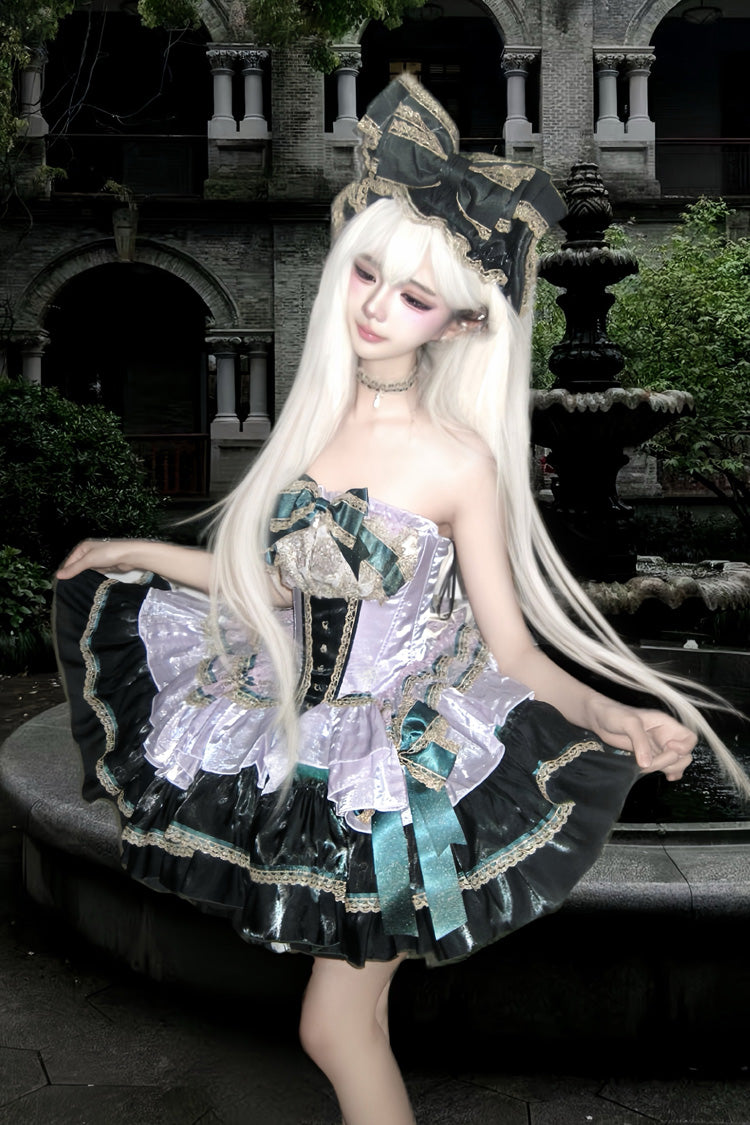 Multi-Layered Lace-Up Ballet Dress - The Little Mermaid's Tears