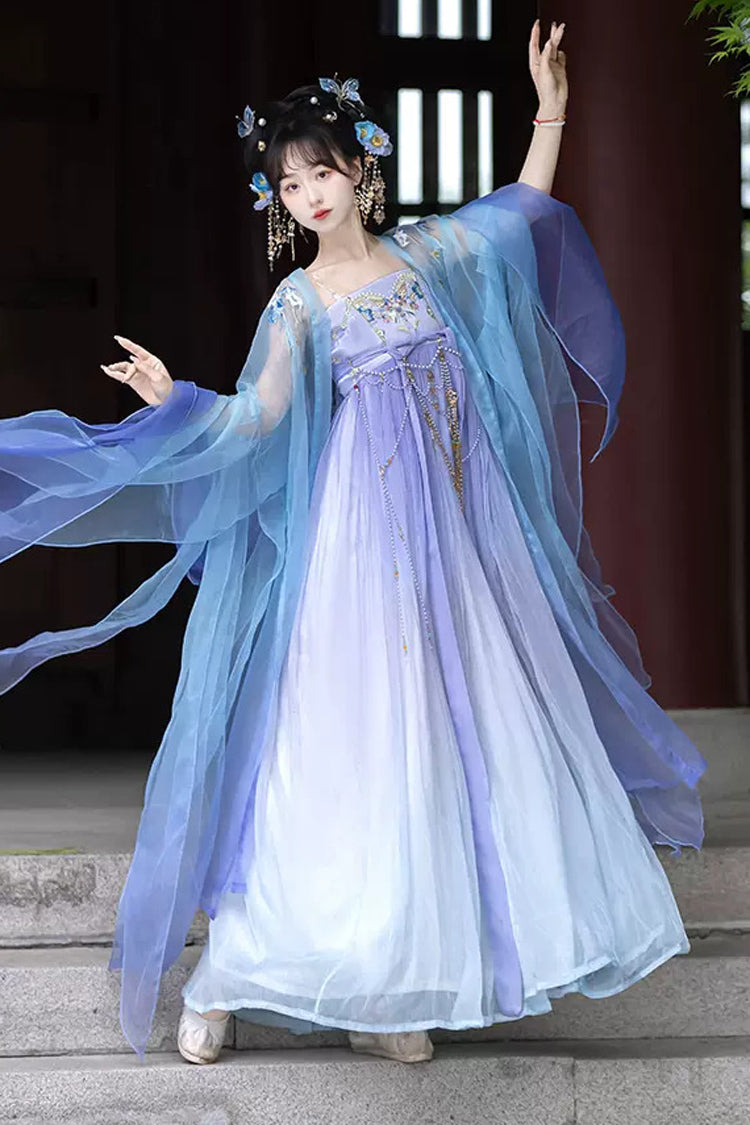 Violet Embroidered Lace Classic Hanfu Full Outfit