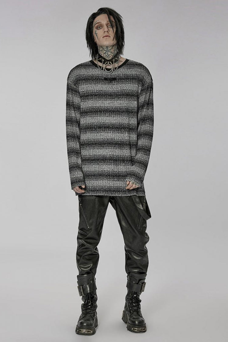 Men's Steampunk Sweater - Striped, Long Sleeve, 2 Colors