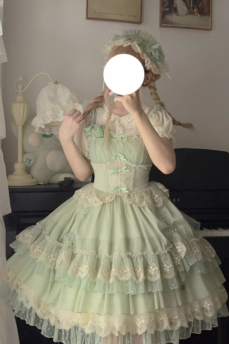 Emerald Annie's Tea Party Hanayome Ruffle Sweet Lolita JSK