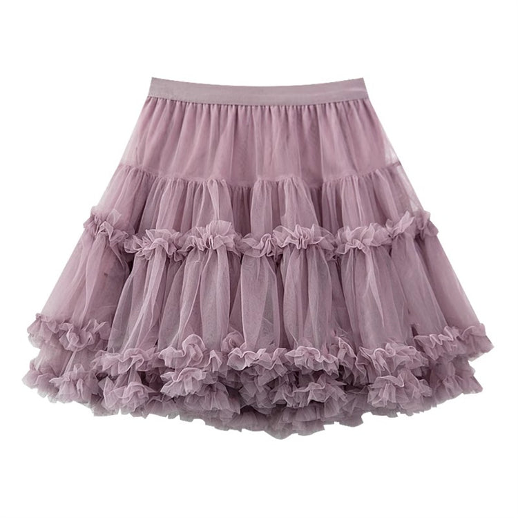 Sweet High-Waist Ruffled Princess Petticoat Available in Seven Colors