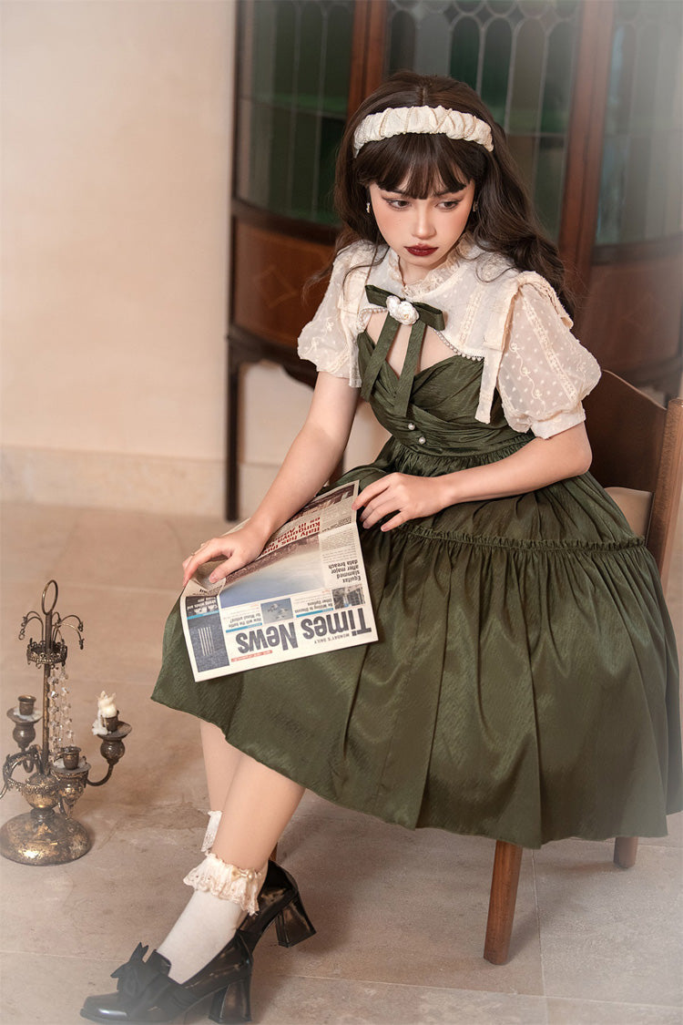 Emerald Noble Retro Country Poetry Classic Lolita Gown