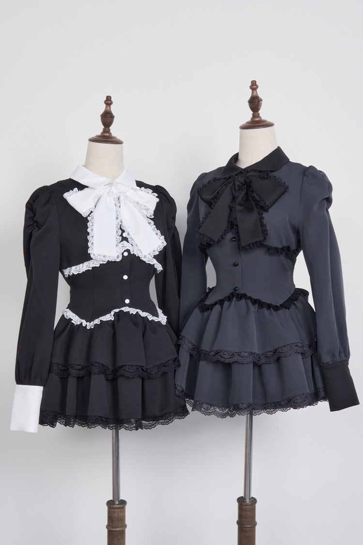 Layered Bow Tie Jirai Kei Outfit with Shorts