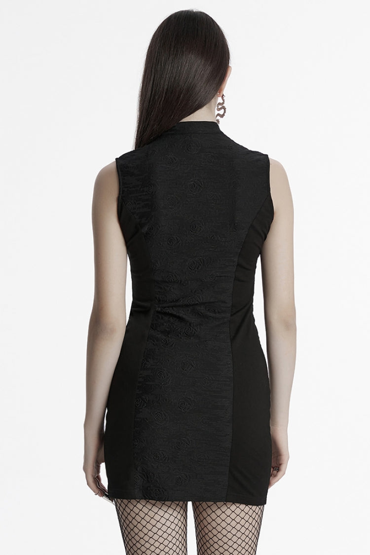 Prom Dress with Cheongsam Collar Sleeveless Embroidery