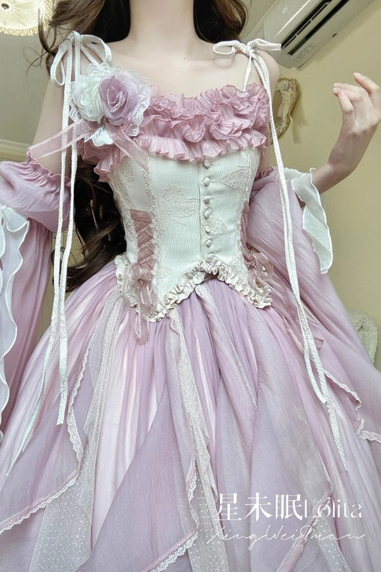 Praise of the Flower Goddess Off Shoulder Lolita JSK with Hanayome Ruffles