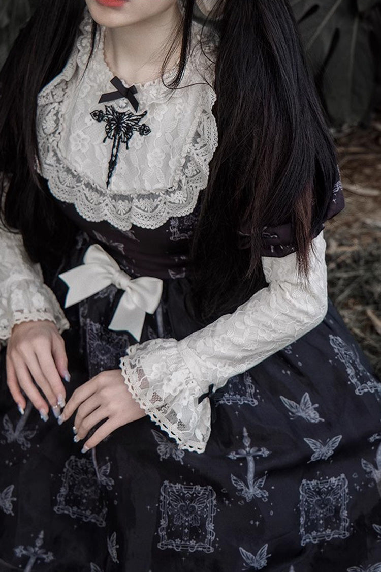 Black Embroidered Butterfly Gothic Lolita Dress