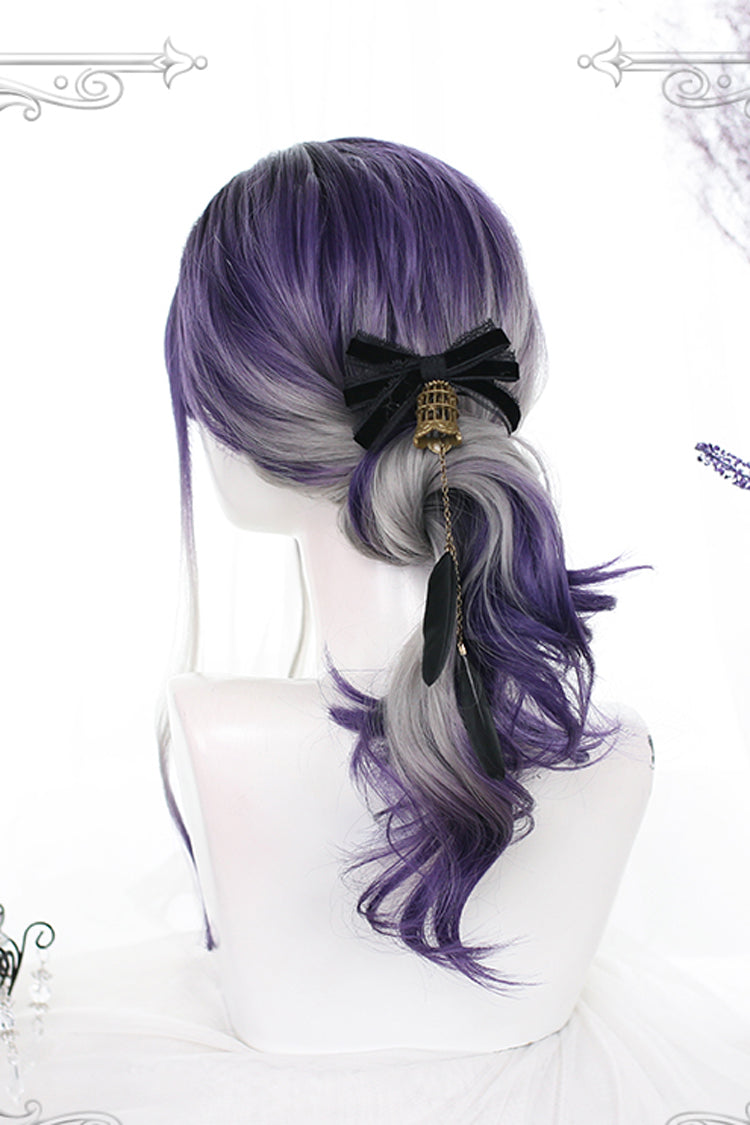 Lavender-Lilac Wavy Ombre Curls Victorian Doll Hairpiece