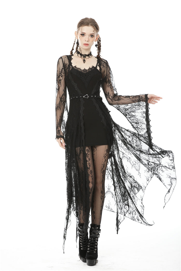 Black Lace Slim-Fit Daily Bodycon Dress