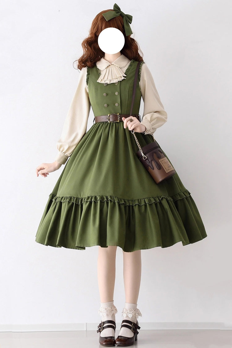 Small Estate Vintage Elegant Lolita Dress with Ruffle Details