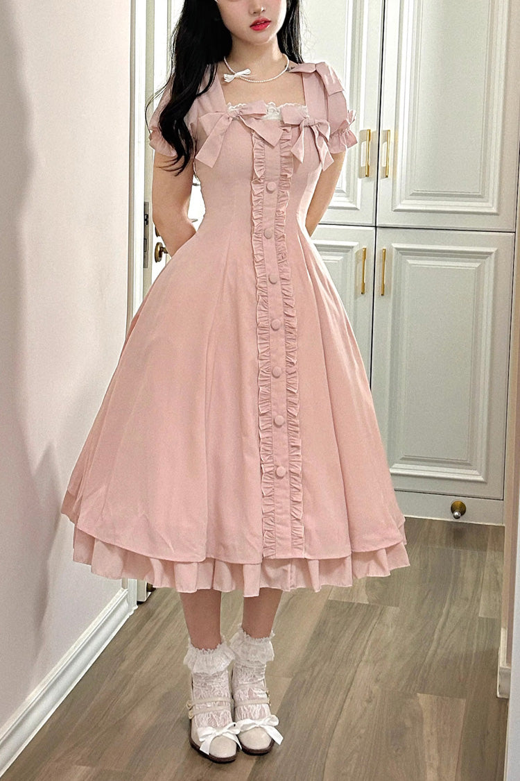 Annie's Gift Bowknot Short Sleeve Dress
