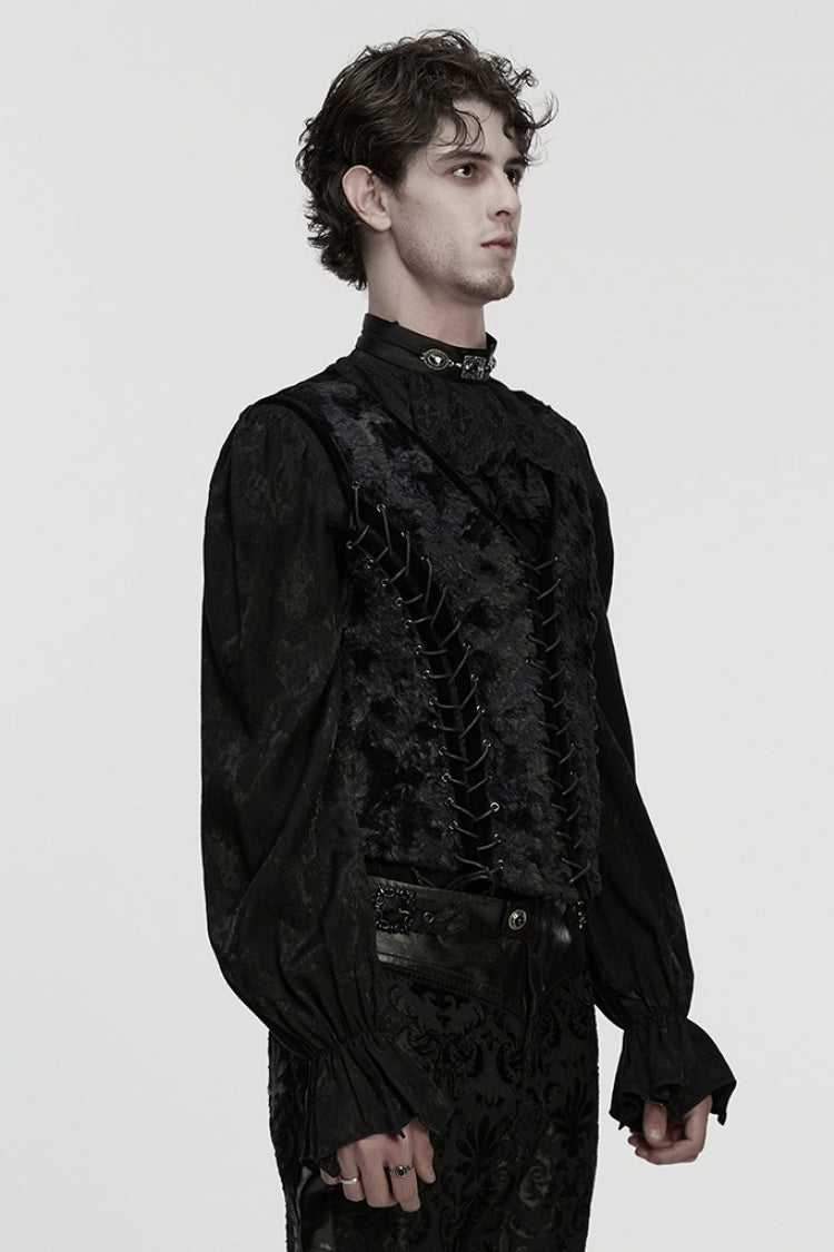 Lace-Up Buckle Strap Gothic Sleeveless Vest