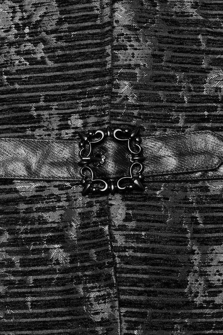 Skull Buckle Gothic Sleeveless Vest with V-Neck for Men