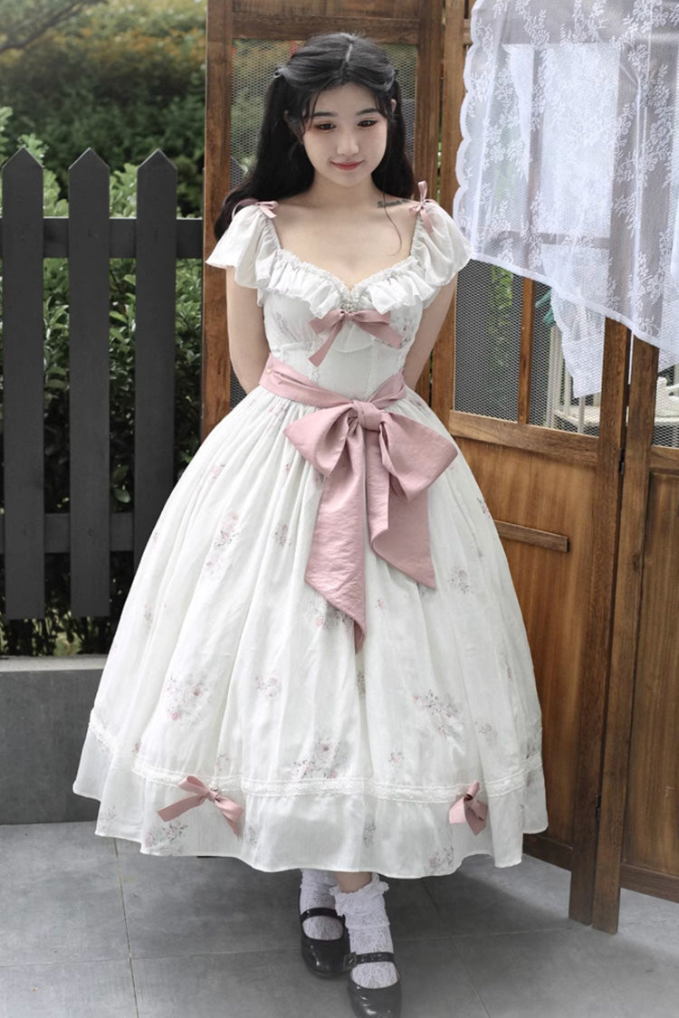 Plus Size Lolita Dress - Ruffle Bow, Short Sleeve, 2 Shades