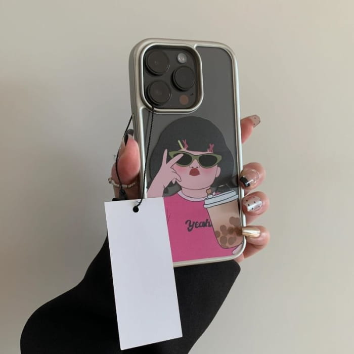 Cartoon Girl Phone Case - iPhone 15 Pro Max / Plus / 14