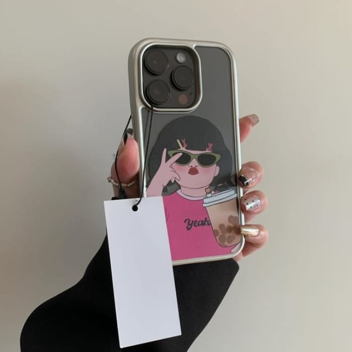 Cartoon Girl Phone Case - iPhone 15 Pro Max / Plus / 14