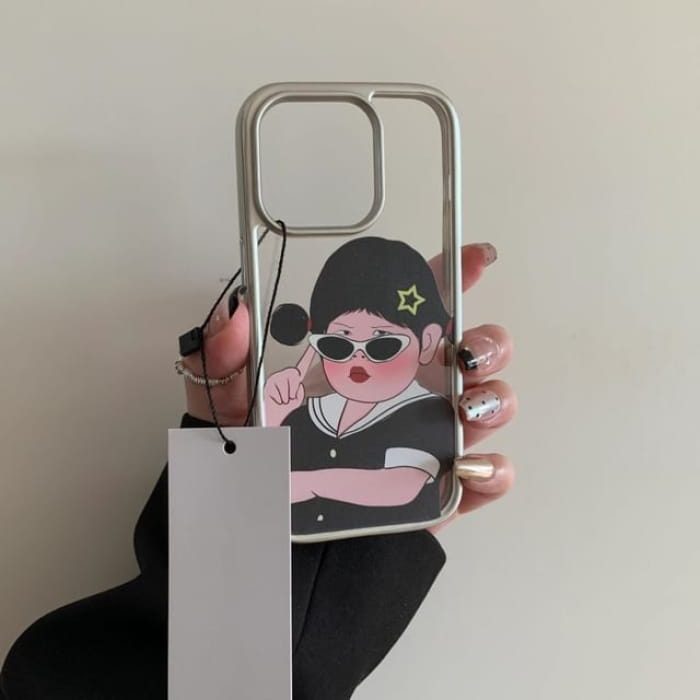 Cartoon Girl Phone Case - iPhone 15 Pro Max / Plus / 14