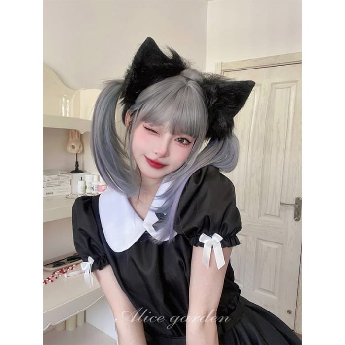 Casual Series Grey Gradient Blue Short WIg ON978