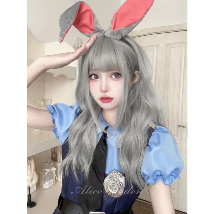 Casual Series Judy Hops Silver Long Wig ON976 - white