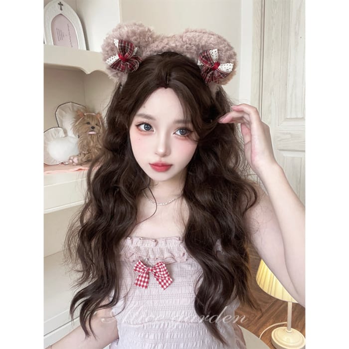 Casual Series Natural Brown Long Curly Wig - chocolate