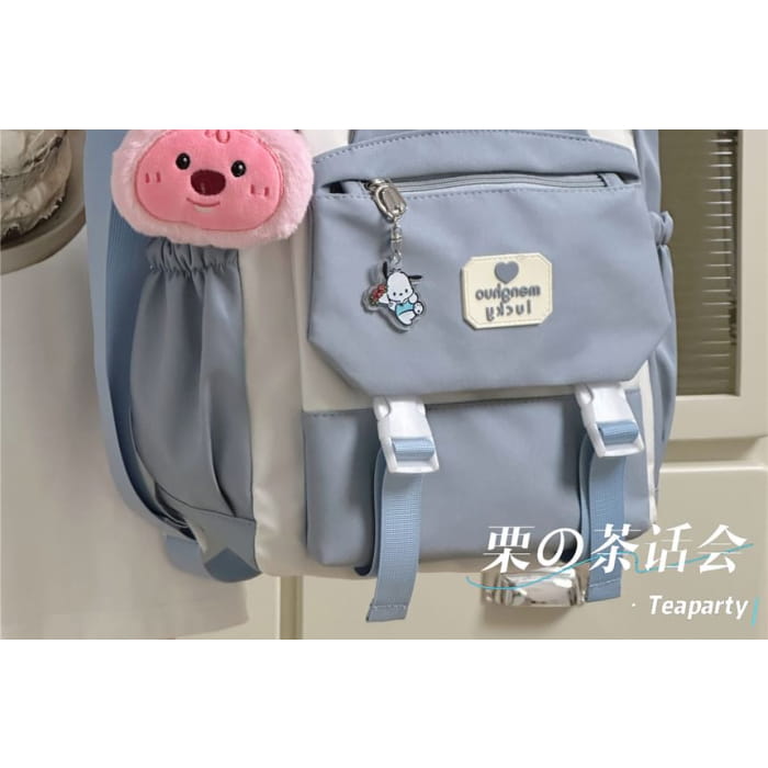 Cat Ear Two Tone Tote Bag / Charm / Set