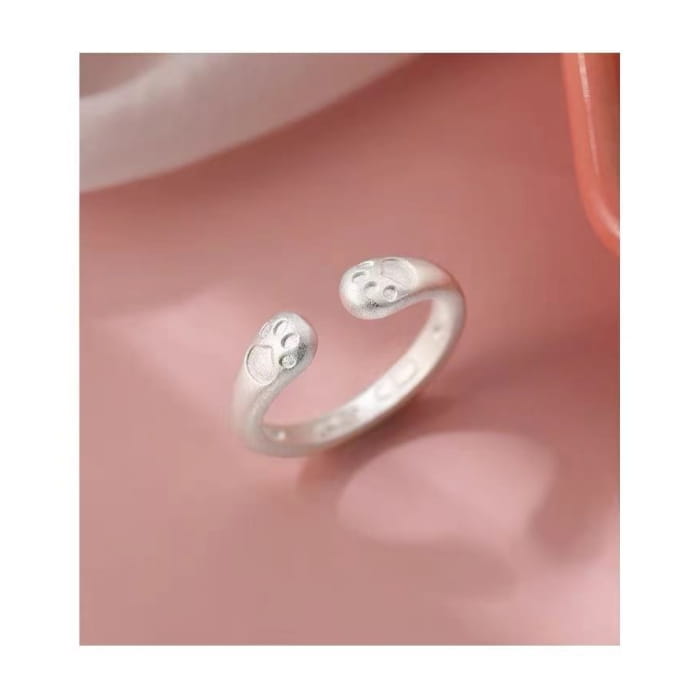 Cat Paw S925 Sterling Silver Open Ring