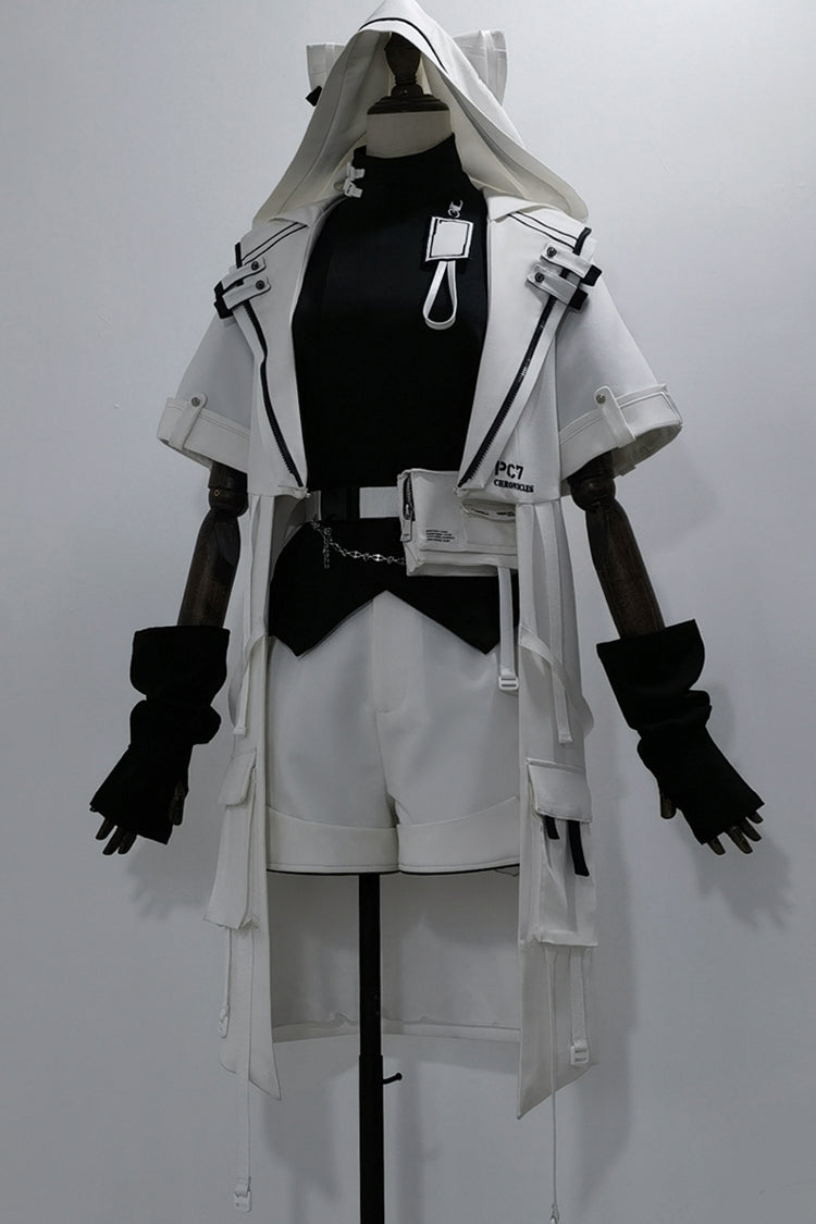 Ivory Cat Ear Prince Coat with Ouji Fashion Style - White Cat