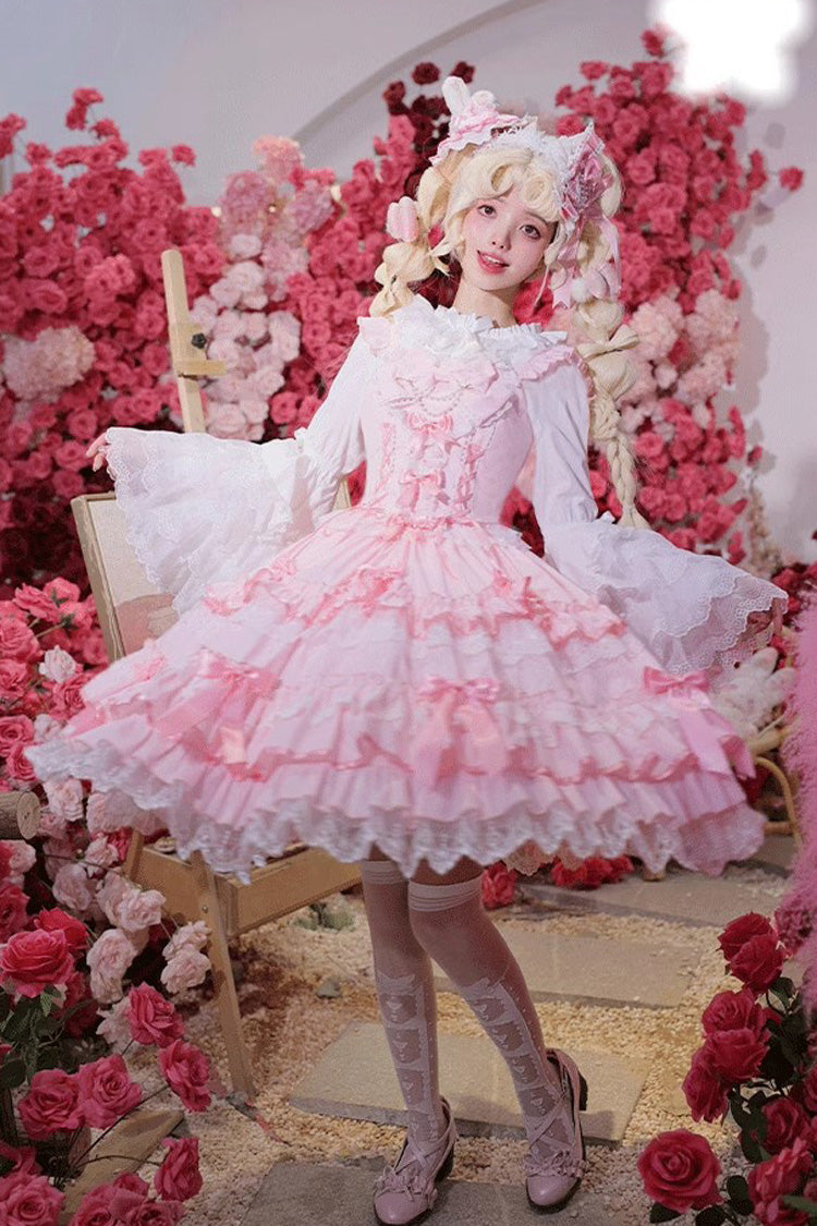 Princess Ballet JSK Dress - Multi-Layer Bow Lace