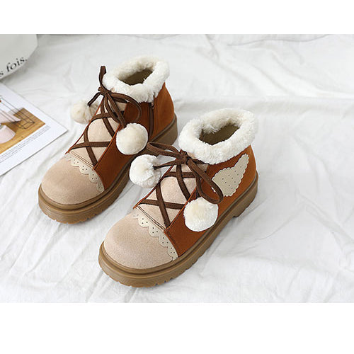 Suede Sweet Lolita Short Martin Boots