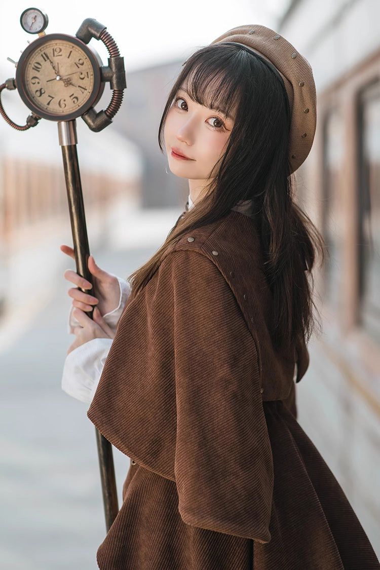 Cocoa Sleeveless Punk Lolita Shawl and Cloak