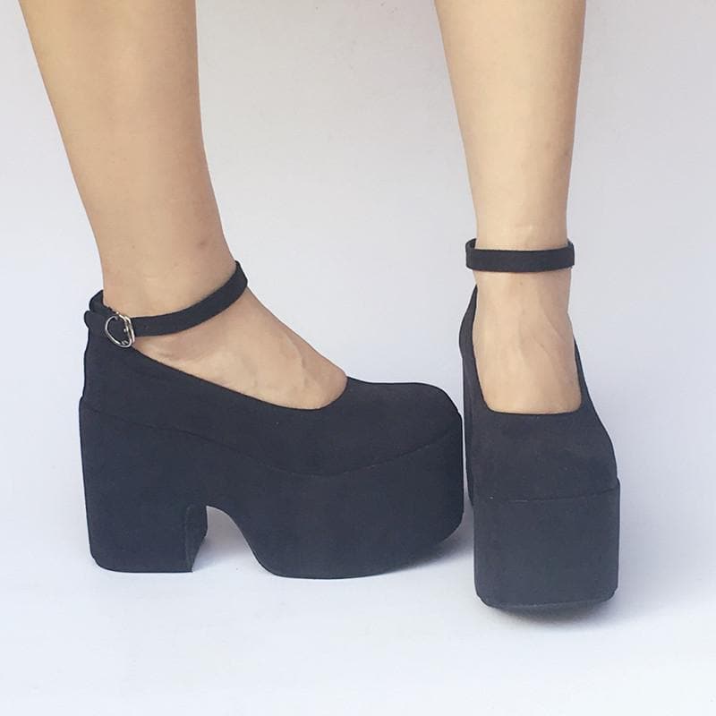 SP168133 Custom Shoes Platform High Heels Made Simple Black