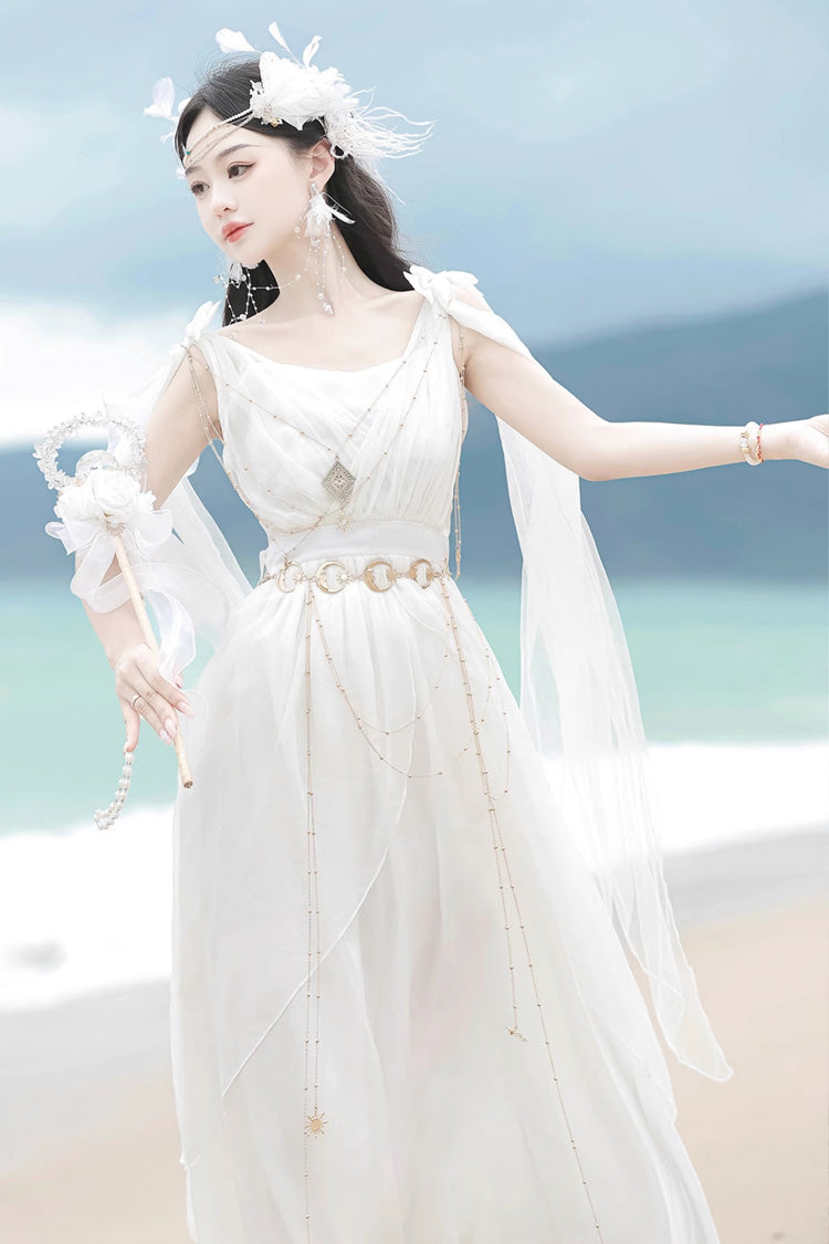 Ivory God's Messenger Greek Style Sleeveless Ruffle Elegant Lolita JSK