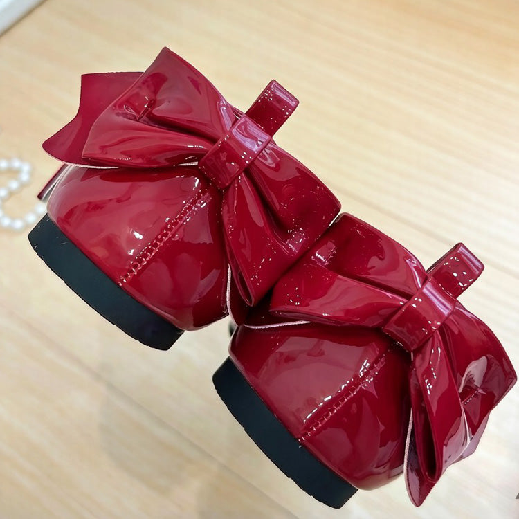 Flat Mary Janes with Lace Bow - Round Toe, 6 Colors