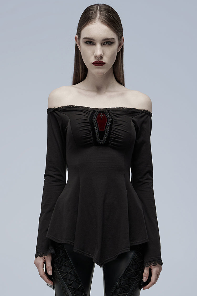 Vampire Off-Shoulder Long-Sleeve Gothic Blouse