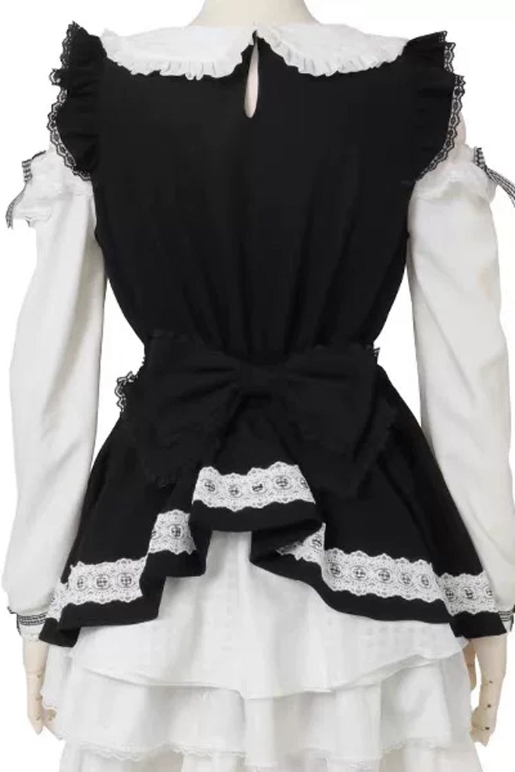 Off-Shoulder Ruffle Bow Dress & Shorts - Jirai Kei Set