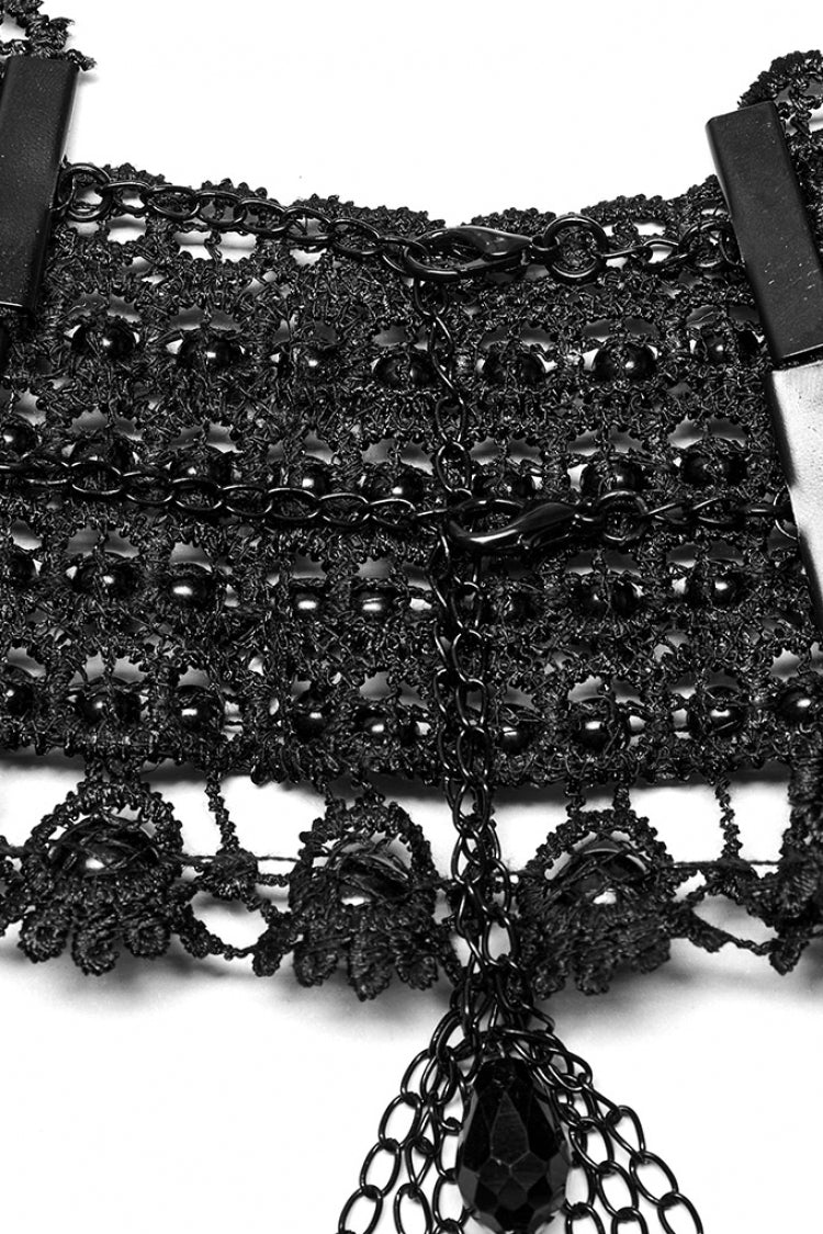 Pearl Hollow Lace Gothic Elegant Necklace Choker
