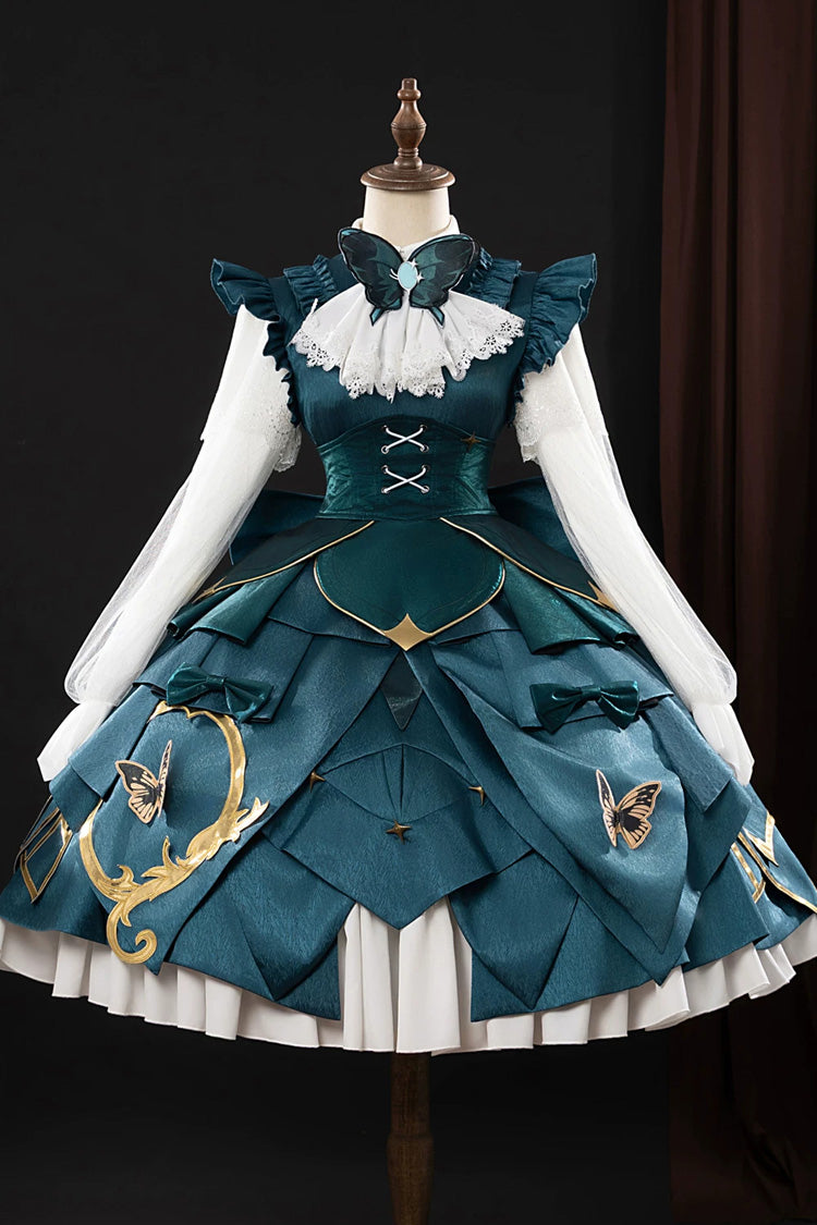 Identity V Gardener Cosplay Lolita Dress with Ruffled Bow