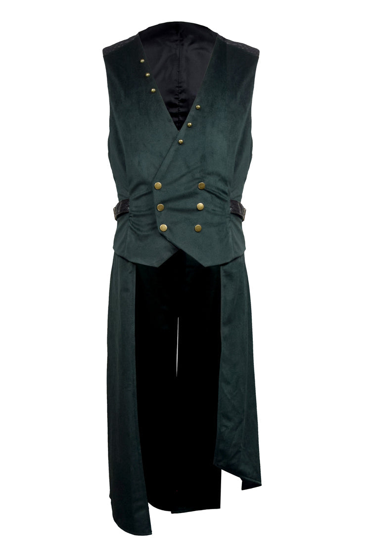 Emerald Double-Breasted Slim Ouji Prince Handsome Lolita Waistcoat
