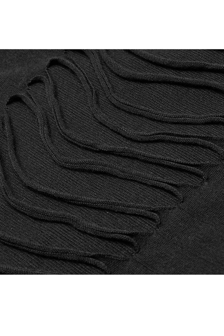 Metal Eyelets Strap Irregular Knit Plus Size Punk Sling Dress
