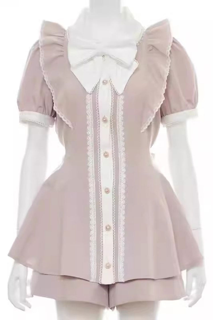 Jirai Kei Japanese Dress Set with Bowknot
