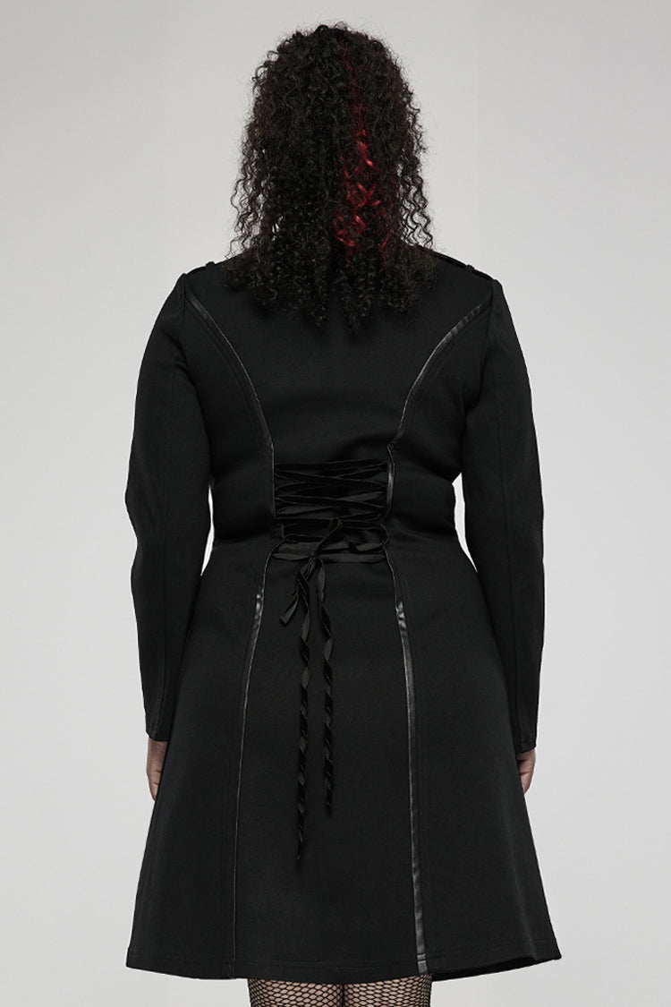 Stitched Knit Glued Fabric Slim Pocket Zipper Punk Dress