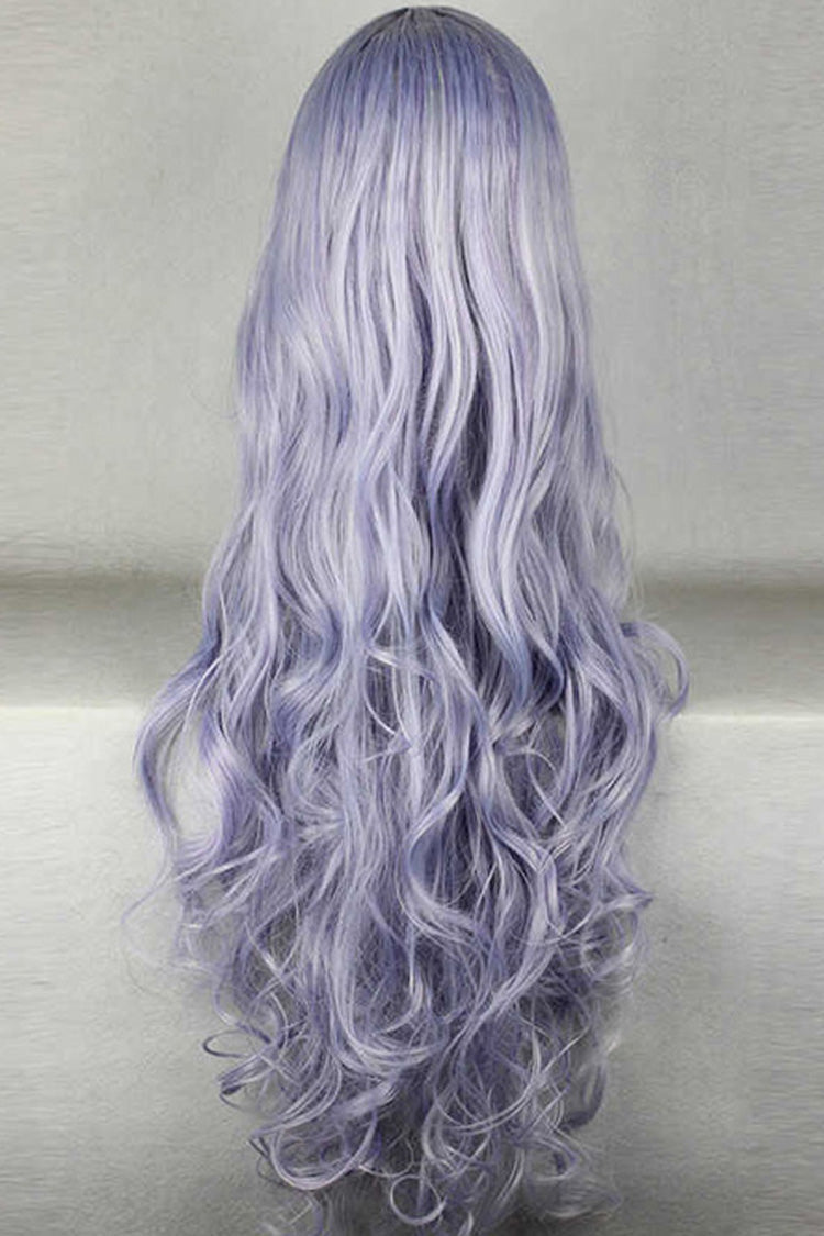 Plum Side-Swept Bangs Long Wavy Lolita Hairpiece