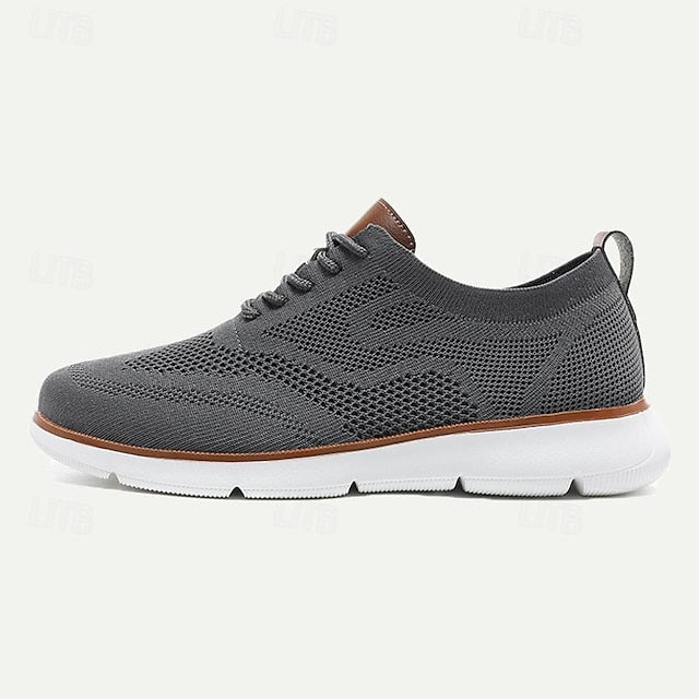 Walking Breathable Lightweight Casual - Knit Sneakers Men's
